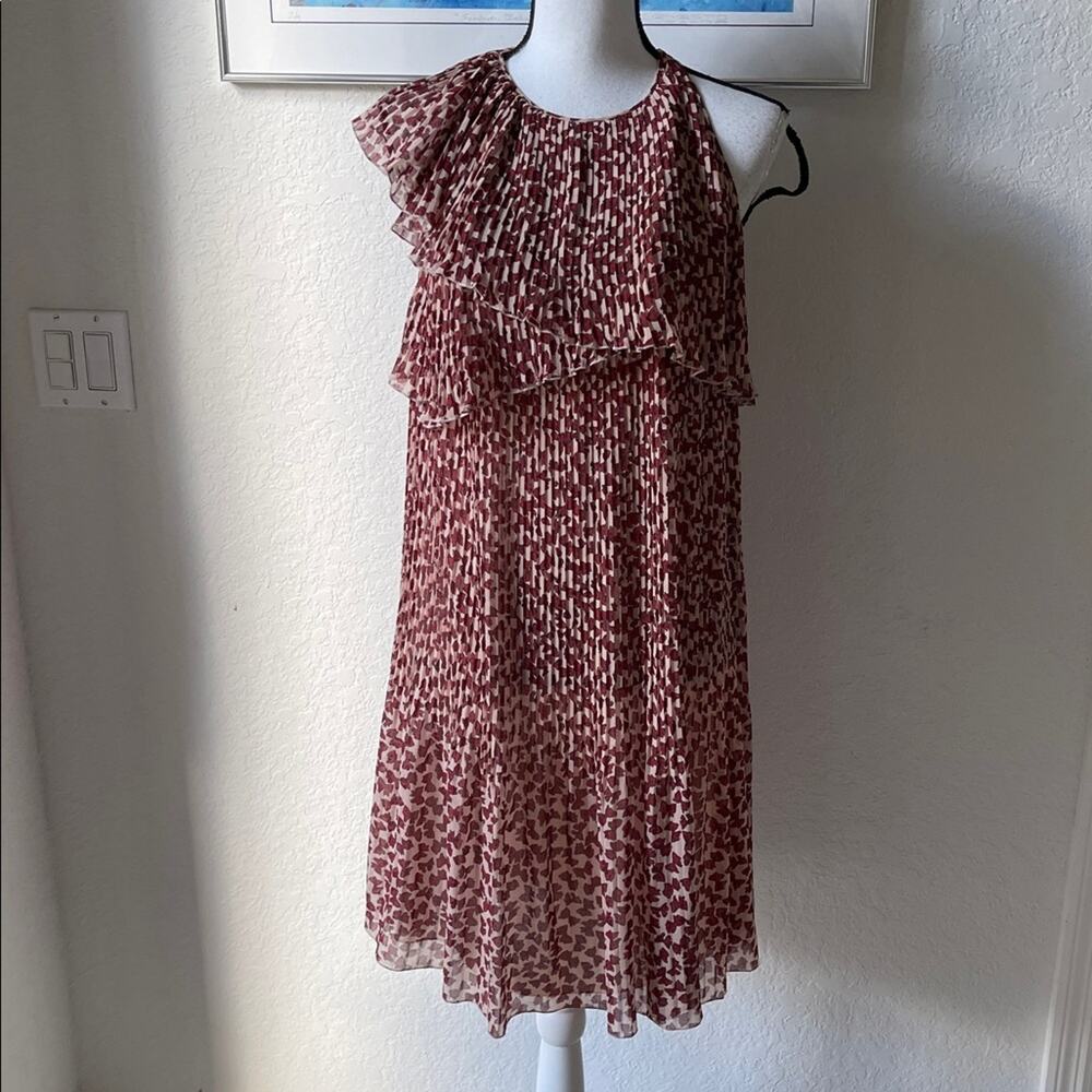 Giamba Paris Giambattista Valli pleated bow print dress extra small XS